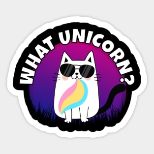 What Unicorn Nuaghty Cat Sticker